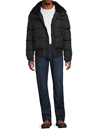 Hunter Shearling-Trim Bomber Jacket