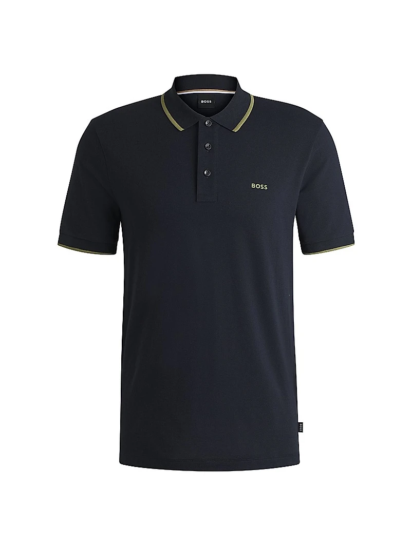 Cotton Piqué Polo Shirt with Logo Detail