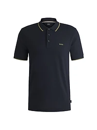 Cotton Piqué Polo Shirt with Logo Detail