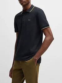 Cotton Piqué Polo Shirt with Logo Detail