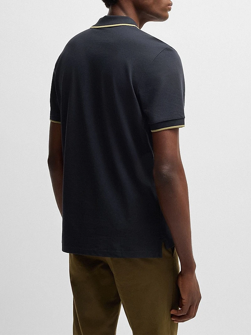 Cotton Piqué Polo Shirt with Logo Detail
