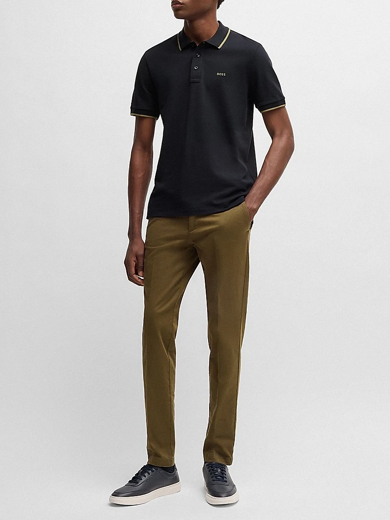 Cotton Piqué Polo Shirt with Logo Detail