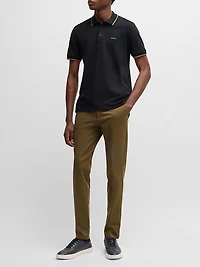 Cotton Piqué Polo Shirt with Logo Detail