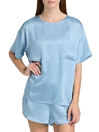Washable Silk T-Shirt & Shorts Set