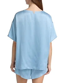 Washable Silk T-Shirt & Shorts Set