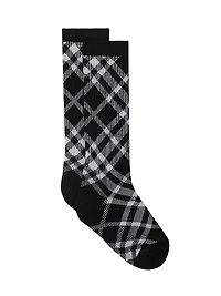 Check Cotton-Blend Socks