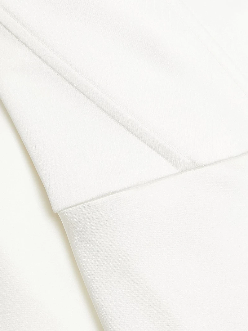 Satin Cowlneck Midi-Dress