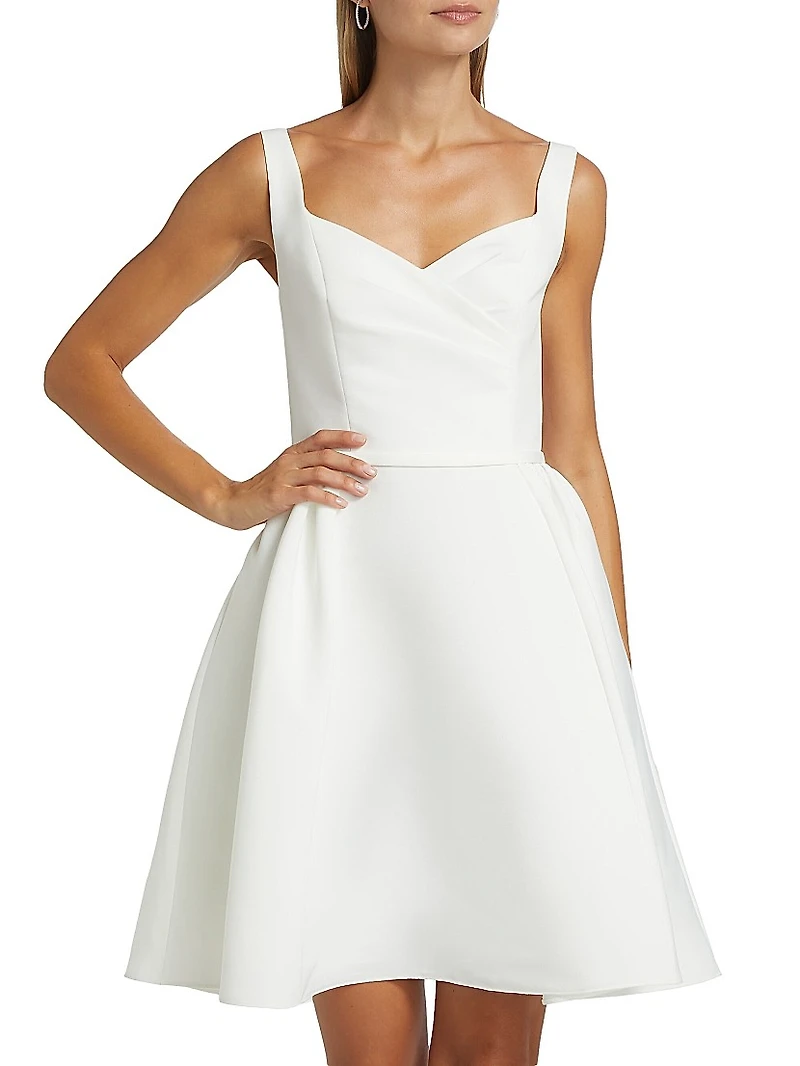 Fit & Flare Surplice-Neck Minidress