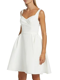Fit & Flare Surplice-Neck Minidress