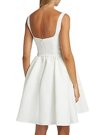 Fit & Flare Surplice-Neck Minidress