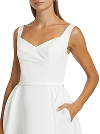 Fit & Flare Surplice-Neck Minidress