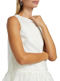 Floral Embroidered Shift Minidress