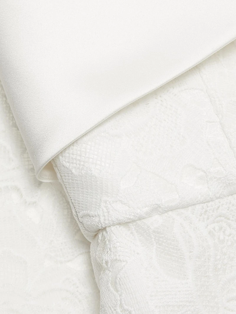 Lace Strapless Column Midi-Dress