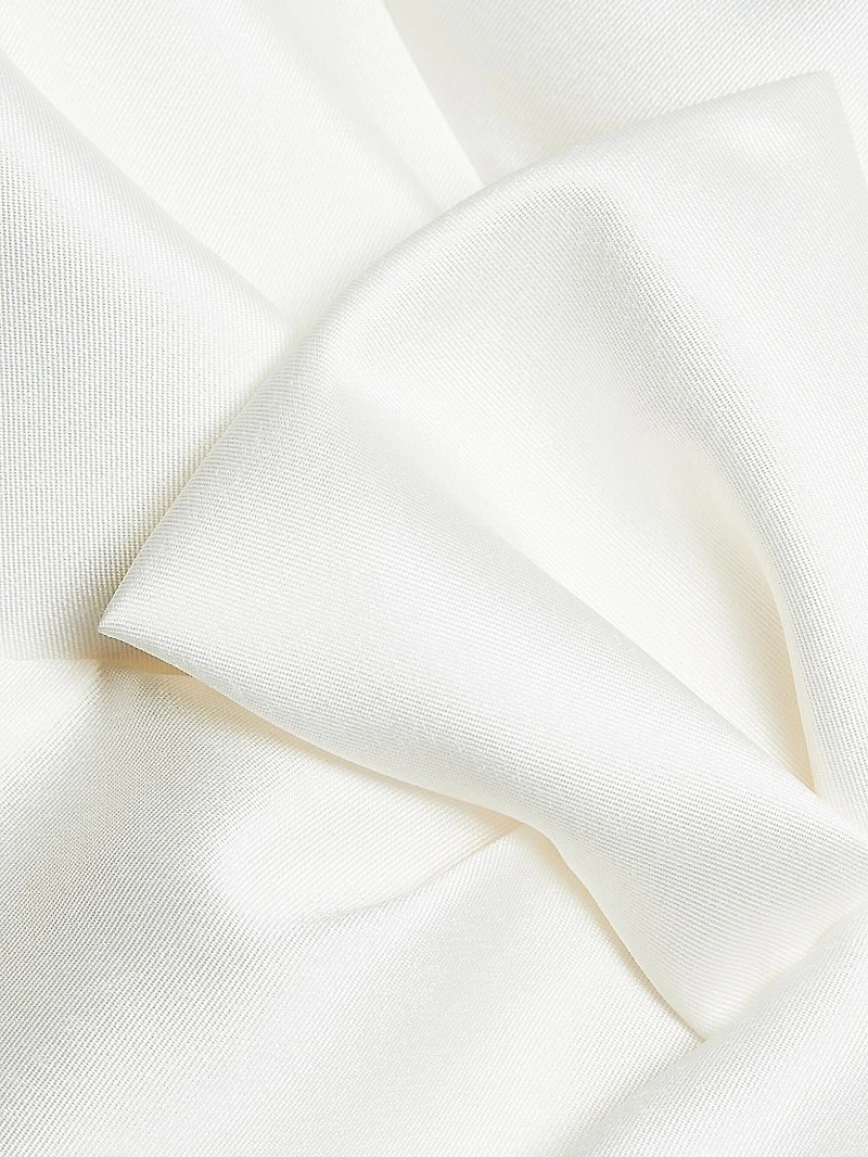 Asymmetric Satin One-Shoulder Midi-Dress