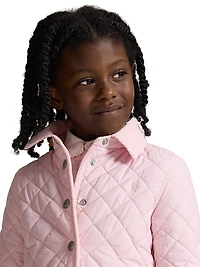 Little Girl's & Quilted Hooded Jacket