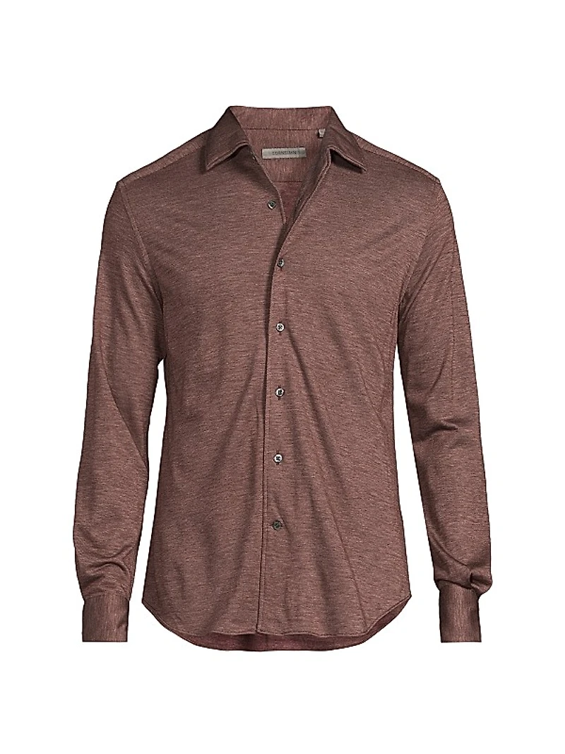 Wool-Blend Button-Up Shirt