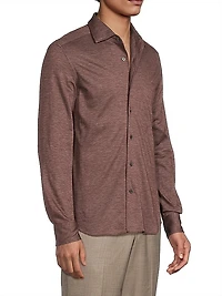 Wool-Blend Button-Up Shirt