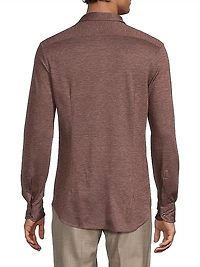 Wool-Blend Button-Up Shirt