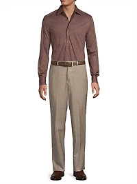 Wool-Blend Button-Up Shirt