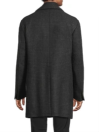ID Glen Plaid Wool Coat