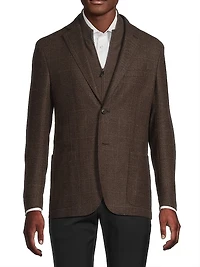 ID Wool-Cashmere Plaid Jacket