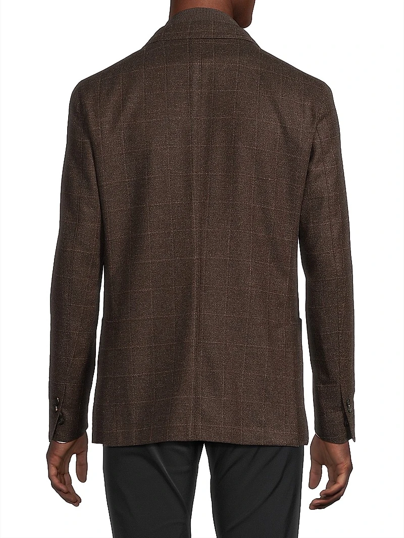 ID Wool-Cashmere Plaid Jacket