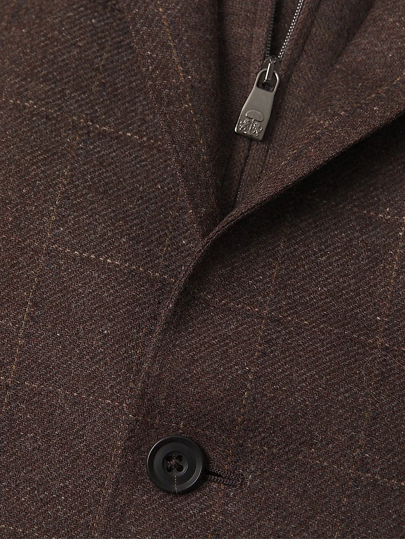 ID Wool-Cashmere Plaid Jacket