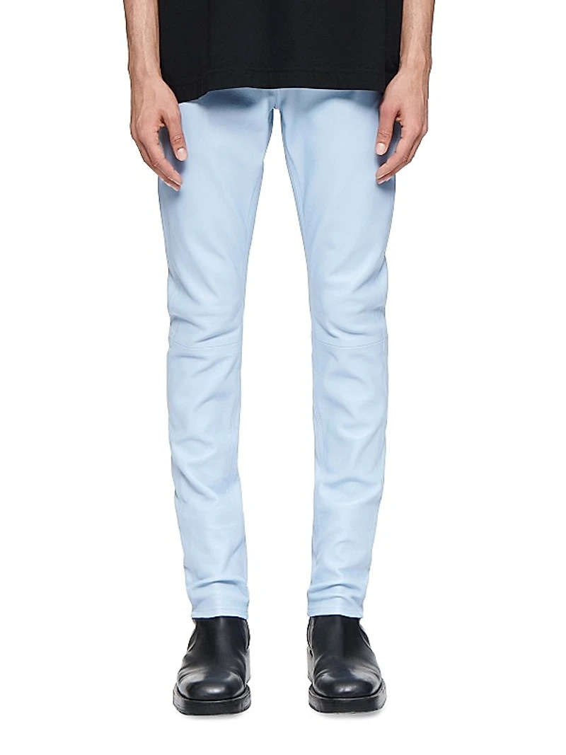 D-Stretch Leather Skinny Pants