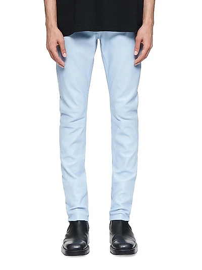 D-Stretch Leather Skinny Pants
