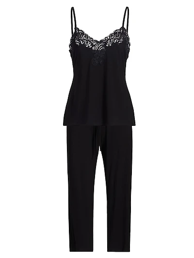 Glamour Lace-Trim Lounge Set