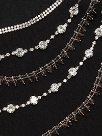 April Crystal-Embellished Column Gown