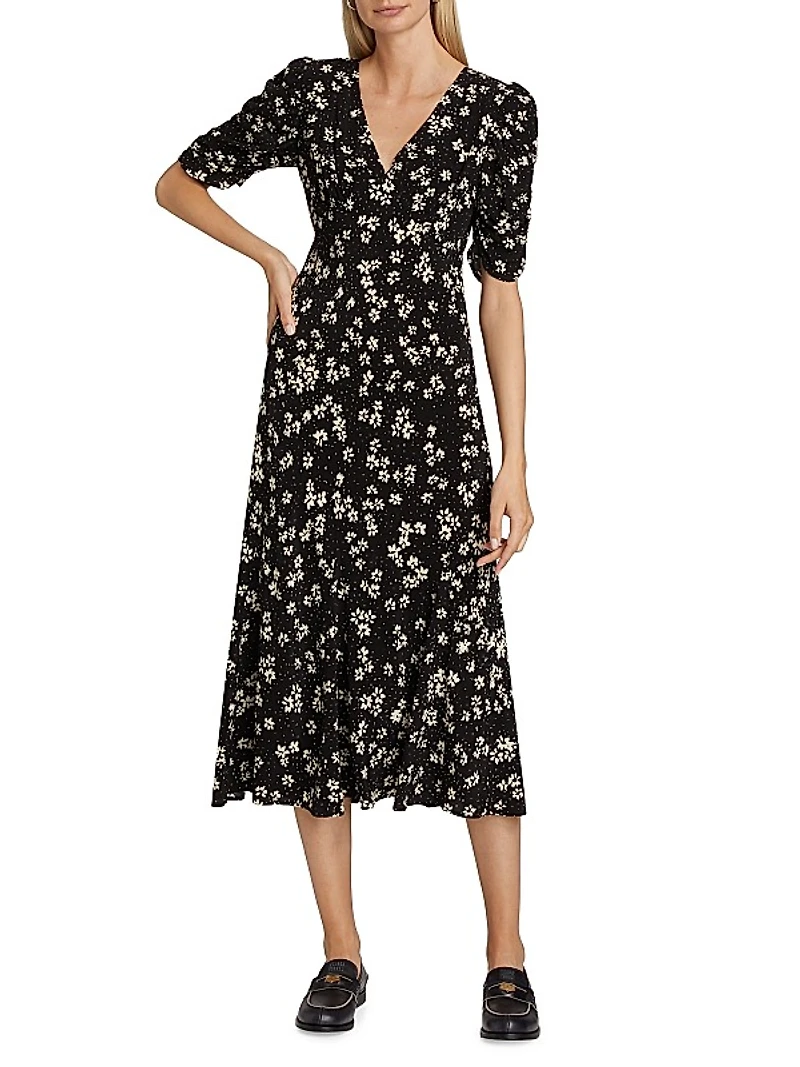 Zariah Floral Midi-Dress