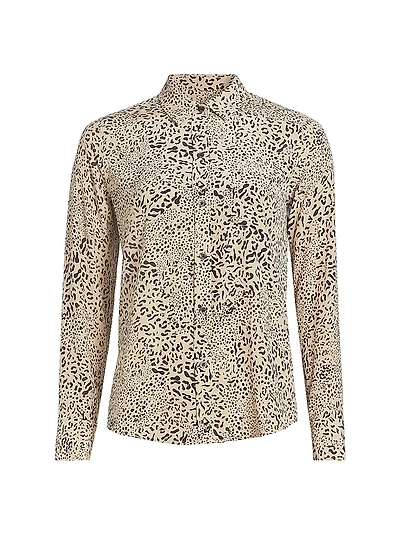 Kate Mixed Leopard Silk Shirt