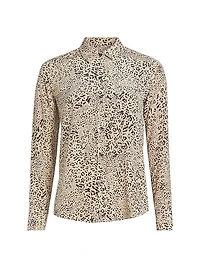 Kate Mixed Leopard Silk Shirt