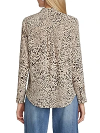 Kate Mixed Leopard Silk Shirt