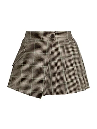 Adriana Plaid Pleated Miniskirt