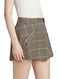 Adriana Plaid Pleated Miniskirt