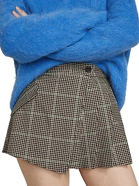 Adriana Plaid Pleated Miniskirt
