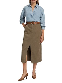 Carolina Pencil Midi-Skirt