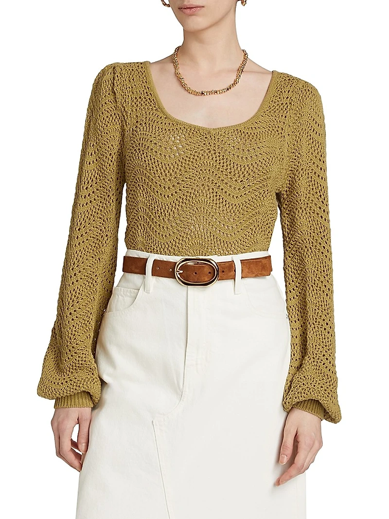 Mariana Pointelle Knit Top