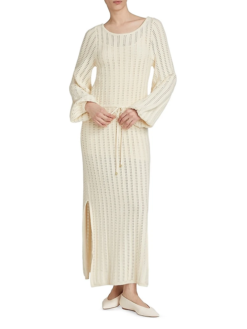 Noa Pointelle Knit Maxi Dress