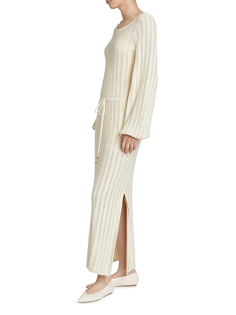 Noa Pointelle Knit Maxi Dress