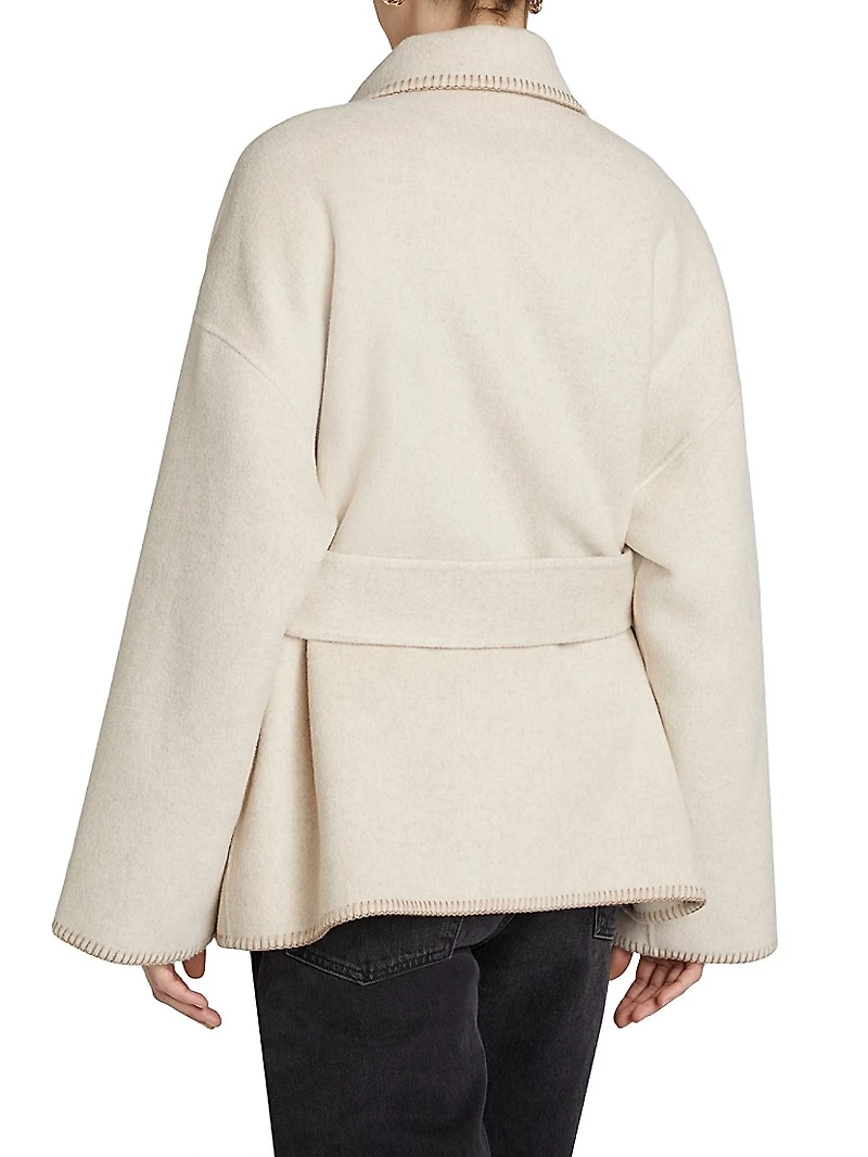 Josephina Wool-Blend Belted Coat