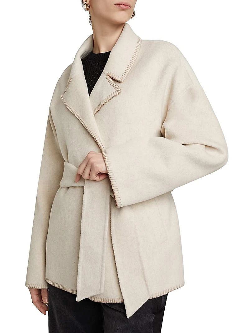 Josephina Wool-Blend Belted Coat