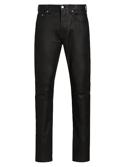 Stretch Leather Skinny Pants