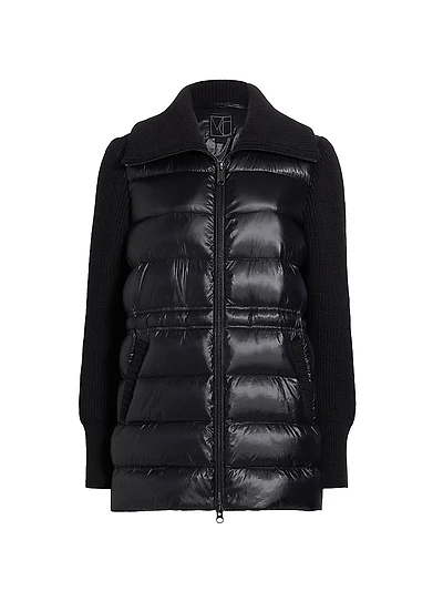 Mac Mixed-Media Down Coat