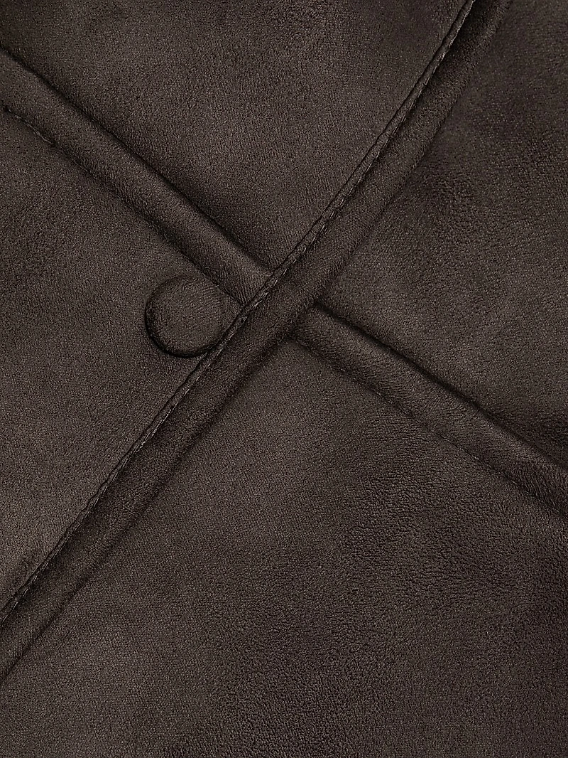 Heather Collarless Reversible Coat