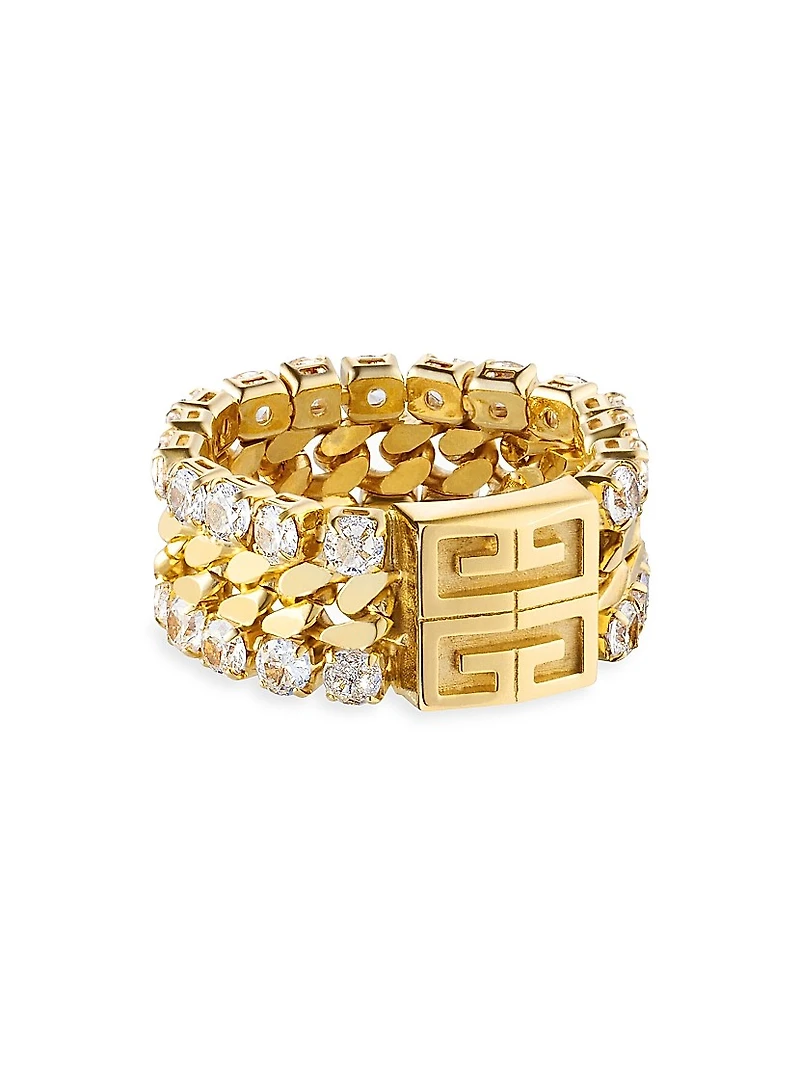 4G Crystal Ring Metal with Crystals