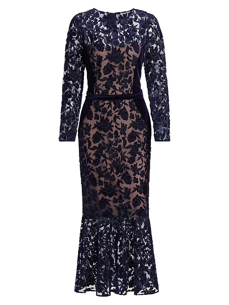 Velvet Lace Cocktail Dress