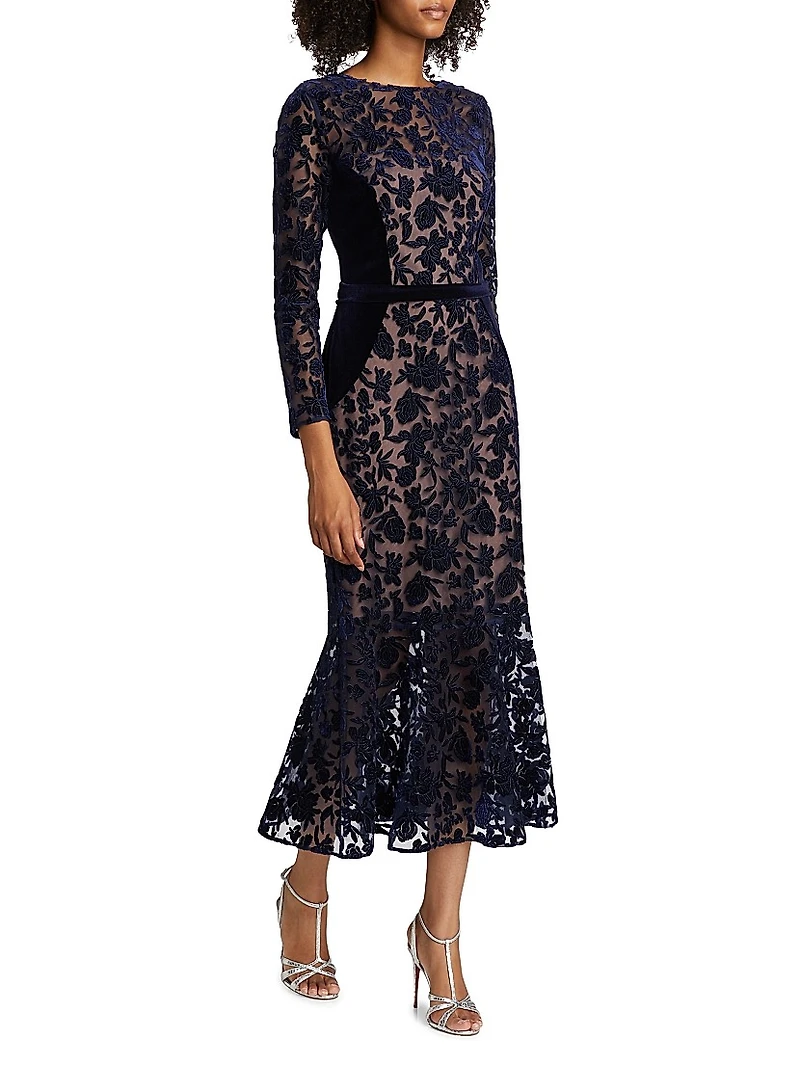 Velvet Lace Cocktail Dress